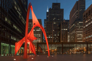 Carol Highsmith - Night view of Chicago Federal Center Chicago Illinois