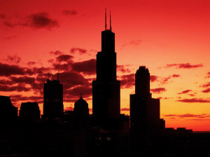 Carol Highsmith - Chicago silhouette Chicago Illinois