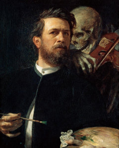 Arnold Bocklin - Self-portrait with Death playing the fiddle, 1872