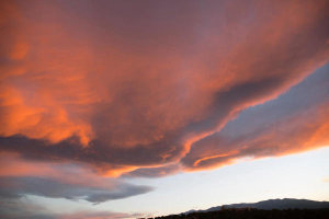 Tim Fitzharris - Storm at sunset, North America