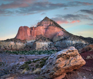 Tim Fitzharris - Mountain at sunrise, Pyramid Mountain, Red Rock State Park, New Mexico