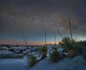 Tim Fitzharris - Salt flats at night, Guadalupe Mountains National Park, Texas