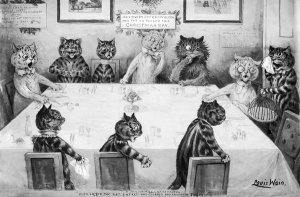 Louis Wain - A Christmas Catastrophy, 1906