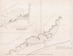 Department of Commerce. Bureau of Lighthouses - Cape Hatteras, North Carolina - Creed's Hill Station, Drawing of Site Selection To Accompany Report, 1917