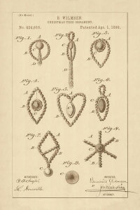 Department of the Interior. Patent Office. - Vintage Patent Illustrations: Christmas Tree Ornament, 1890