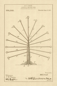 Department of the Interior. Patent Office. - Vintage Patent Illustrations: Artificial Christmas Tree, 1911