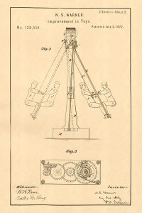 Department of the Interior. Patent Office. - Vintage Patent Illustrations: Mechanical Toys, 1871