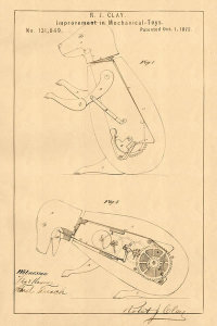 Department of the Interior. Patent Office. - Vintage Patent Illustrations: Mechanical Toys, 1872