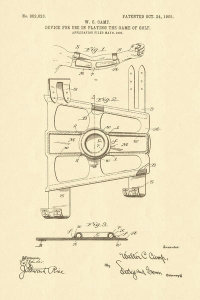 Department of the Interior. Patent Office. - Vintage Patent Illustrations: Devices for use in Playing the Game of Golf, 1905
