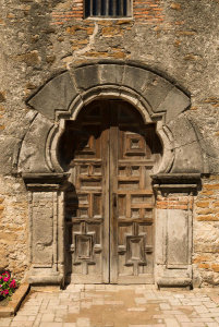 Carol Highsmith - Sanctuary entrance at Mission San Francisco de la Espada, San Antonio, Texas, 2014