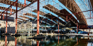 Carol Highsmith - A giant koi pond has replaced idling train cars in the repurposed train shed at the historic St. Louis Union Station, 2021