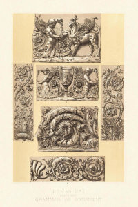 Owen Jones - Plate XXVI, Roman No. 1 from "The Grammar of Ornament", ca. 1856