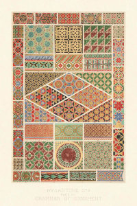 Owen Jones - Plate XXX, Byzantine No. 3 from "The Grammar of Ornament", ca. 1856