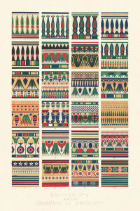 Owen Jones - Plate VIII, Egyptian No 5 from "The Grammar of Ornament", ca. 1856