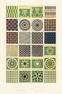 Owen Jones - Plate XIII, Nineveh and Persia No 2 from "The Grammar of Ornament", ca. 1856