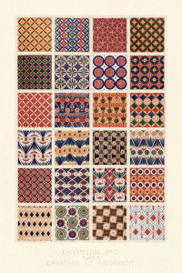 Owen Jones - Plate X - Egyptian No 7, from "the grammar of ornament", ca. 1856