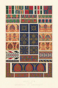 Owen Jones - Plate XXII - Greek No 8, from "the grammar of ornament", ca. 1856