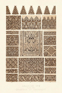 Owen Jones - Plate XXXII - Arabian No 2, from "the grammar of ornament", ca. 1856
