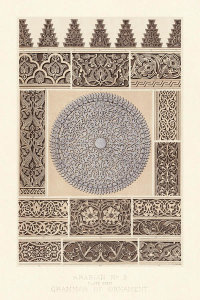 Owen Jones - Plate XXXIII - Arabian No 3, from "the grammar of ornament", ca. 1856