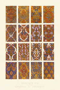 Owen Jones - Plate XLI, Moresque No 3, from "The Grammar of Ornament", ca. 1856