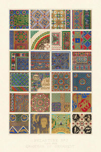 Owen Jones - Plate XXIX, Byzantine No 2, from "The Grammar of Ornament", ca. 1856