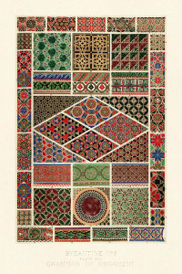 Owen Jones - Plate XXX, Byzantine No 3, from "The Grammar of Ornament", ca. 1856