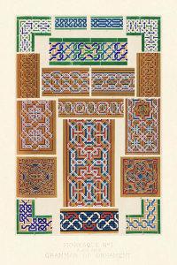 Owen Jones - Plate XXXIX, Moresque No 2, from "The Grammar of Ornament", ca. 1856