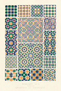 Owen Jones - Plate XLIII, Moresque No 5, from "The Grammar of Ornament", ca. 1856