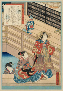 Utagawa Kunisada - Hashidate no hanashi (Hadhidate's Story), ca.1861