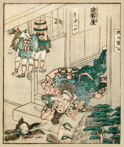 Shunsensai Takehara - Puppets come to life, 1841