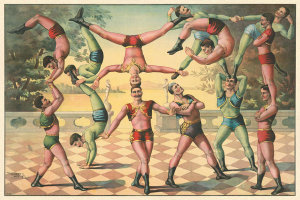 Calvert Litho. Co. - Circus Acts: Tumblers, ca. 1891
