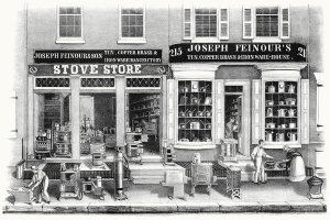 William H. Rease - Joseph Feinour and Son Stove Store and Joseph Feinour's Tin, Copper Brass and Iron Ware-House. 213-215 South Front Street, Philadelphia, 1846