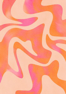 Baroo Bloom - Abstract Wave - Peach Fuzz