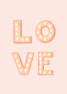 Aminah Eleonora - LOVE Light Letters Pink