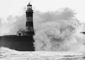 Pangea Images - Lighthouse in Guadalupe (B&W)