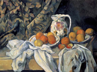 Paul Cezanne - Still Life with a Curtain and Pitcher