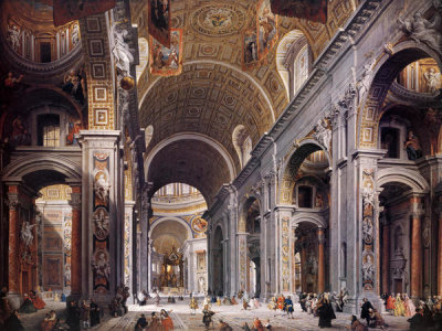 Giovanni Paolo Pannini - Interior Of St. Peter's, Rome