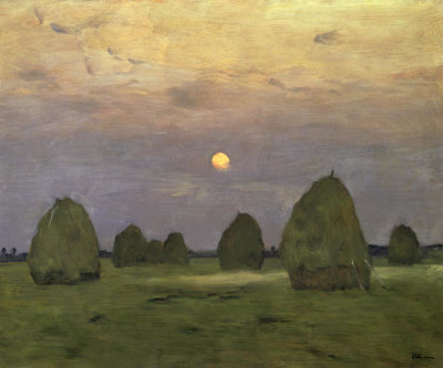 Isaac Levitan - Haystacks Twilight, 1899