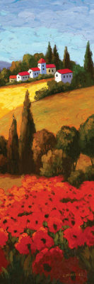 Parrocel - Tuscan Poppies Panel II