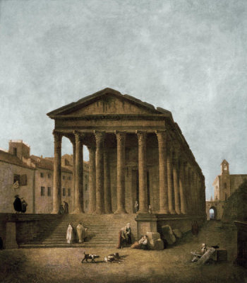 Hubert Robert - Temple of Augustus in Nimes, 1783