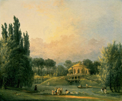 Hubert Robert - Italian Tempietto in a Park