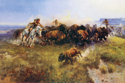 Charles M. Russell - The Buffalo Hunt