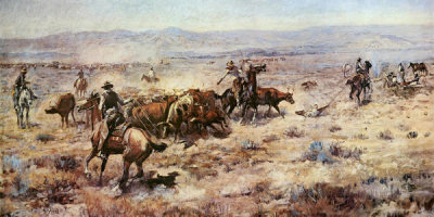 Charles M. Russell - The Round-Up