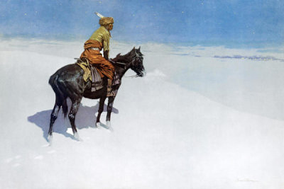 Frederic Remington - The Scout: Friends or Enemies?
