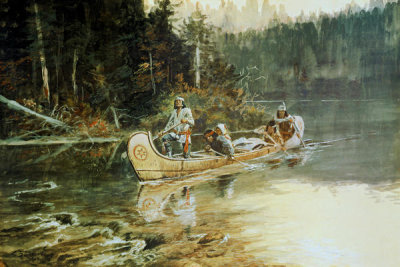Charles M. Russell - On The Flathead