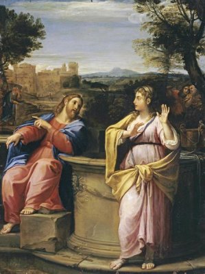 Francesco Albani - Christ and The Woman of Samaria at The Well