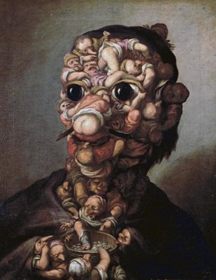 Faustino Bocchi - A Head Formed Out of Pygmies