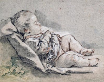 Francois Boucher - A Sleeping Baby