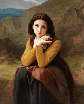 William-Adolphe Bouguereau - Reflective Beauty. Mignon Pensive