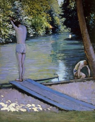 Gustave Caillebotte - Bather About To Plunge Into The River Lyrres